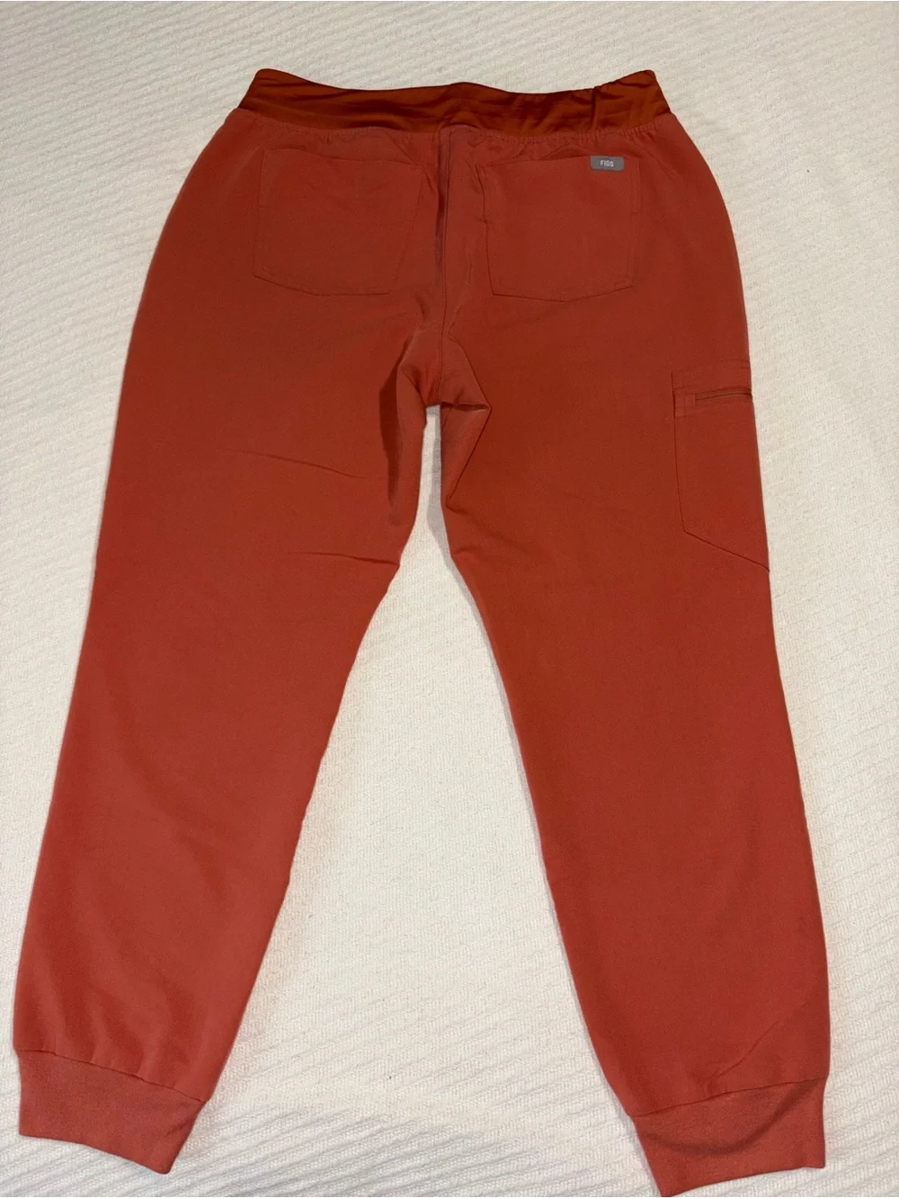 Figs Terracotta Orange Matching Scrub Top and Joggers Set